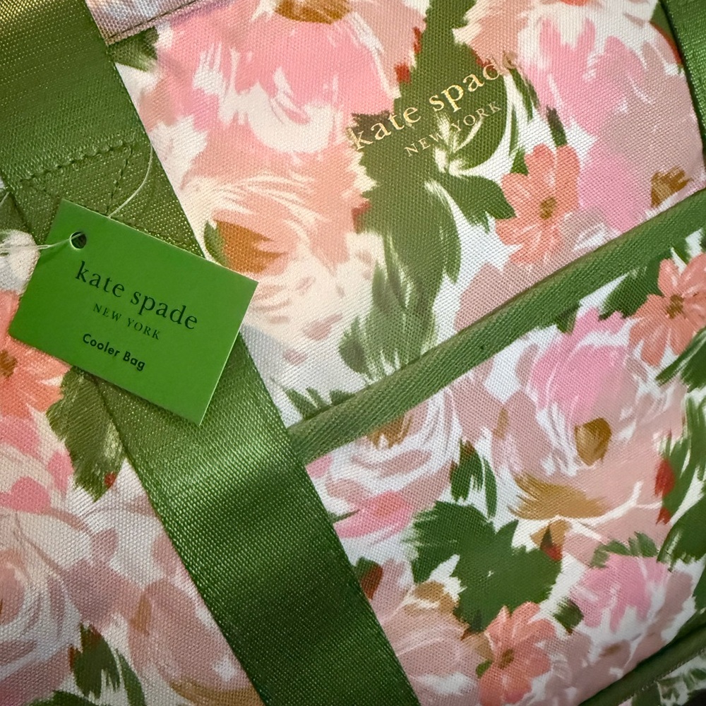 Kate Spade Green and Pink Floral  Cooler Bag